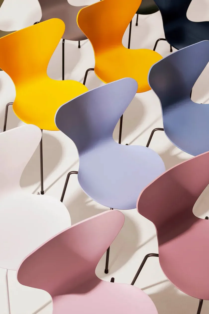 Fritz Hansen 3107 Serie 7 stol lakeret af Arne Jacobsen> Spisebordsstole