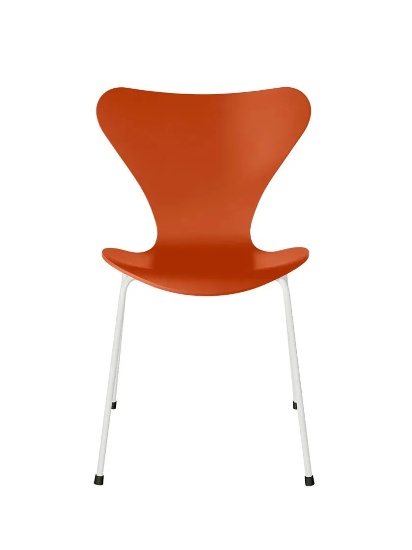 Fritz Hansen 3107 Serie 7 stol lakeret af Arne Jacobsen> Spisebordsstole