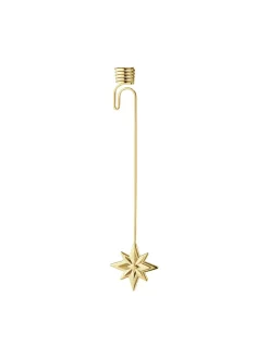 Georg Jensen 2024 Stjerne Lyseholder, guldbelagt fra> Kalenderlys & Julelysestager|Juletræspynt