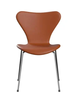 Fritz Hansen 3107 stol, fuldpolstret Essential læder sort/sort stel af Arne Jacobsen><noscript><img width=
