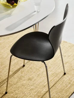 Fritz Hansen 3107 stol i sort ask af Arne Jacobsen> Gaver Til Ham|Spisebordsstole