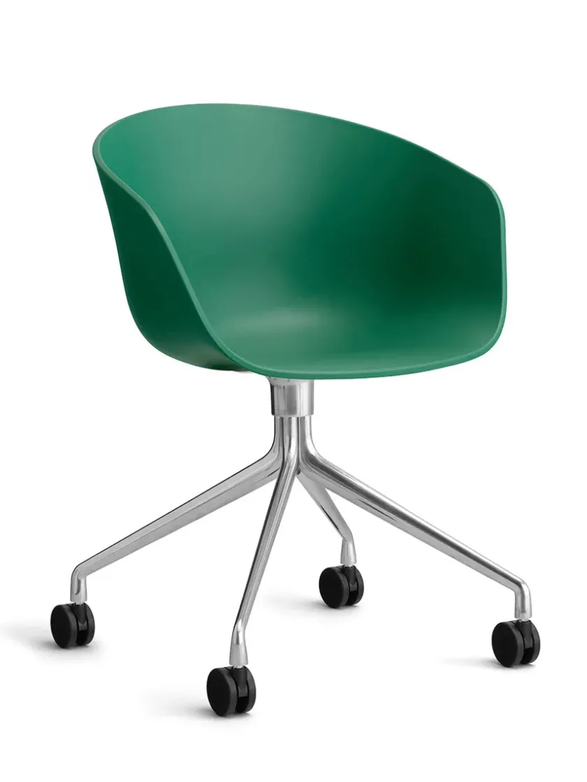 HAY About a Chair AAC52 Forsidepolstret, hvid skal fra> Kontorstole