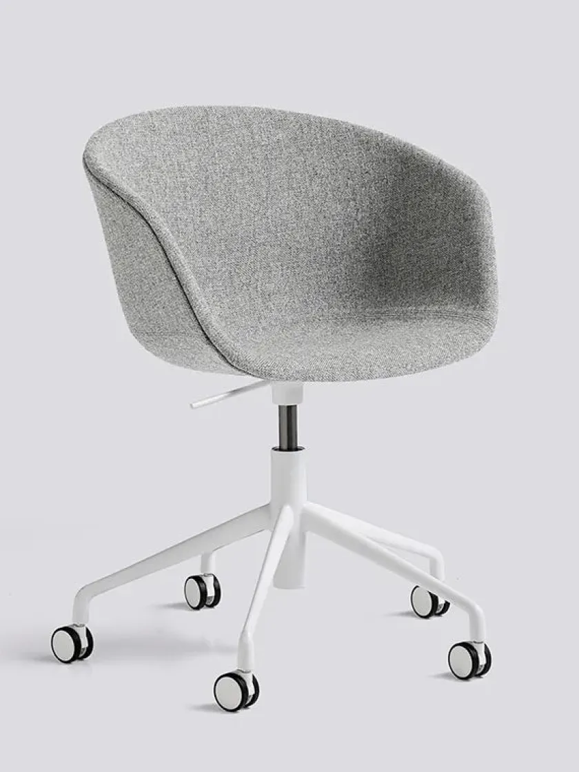 HAY About a Chair AAC52 Forsidepolstret, hvid skal fra> Kontorstole