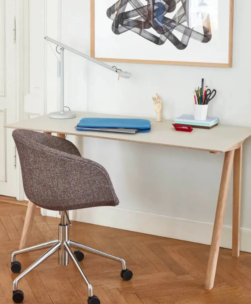 HAY About a Chair AAC52 Forsidepolstret, hvid skal fra> Kontorstole