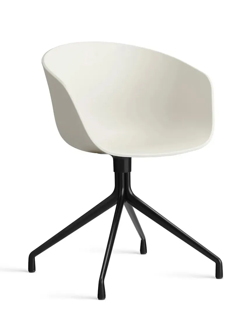 HAY About a Chair AAC52 Forsidepolstret, hvid skal fra> Kontorstole
