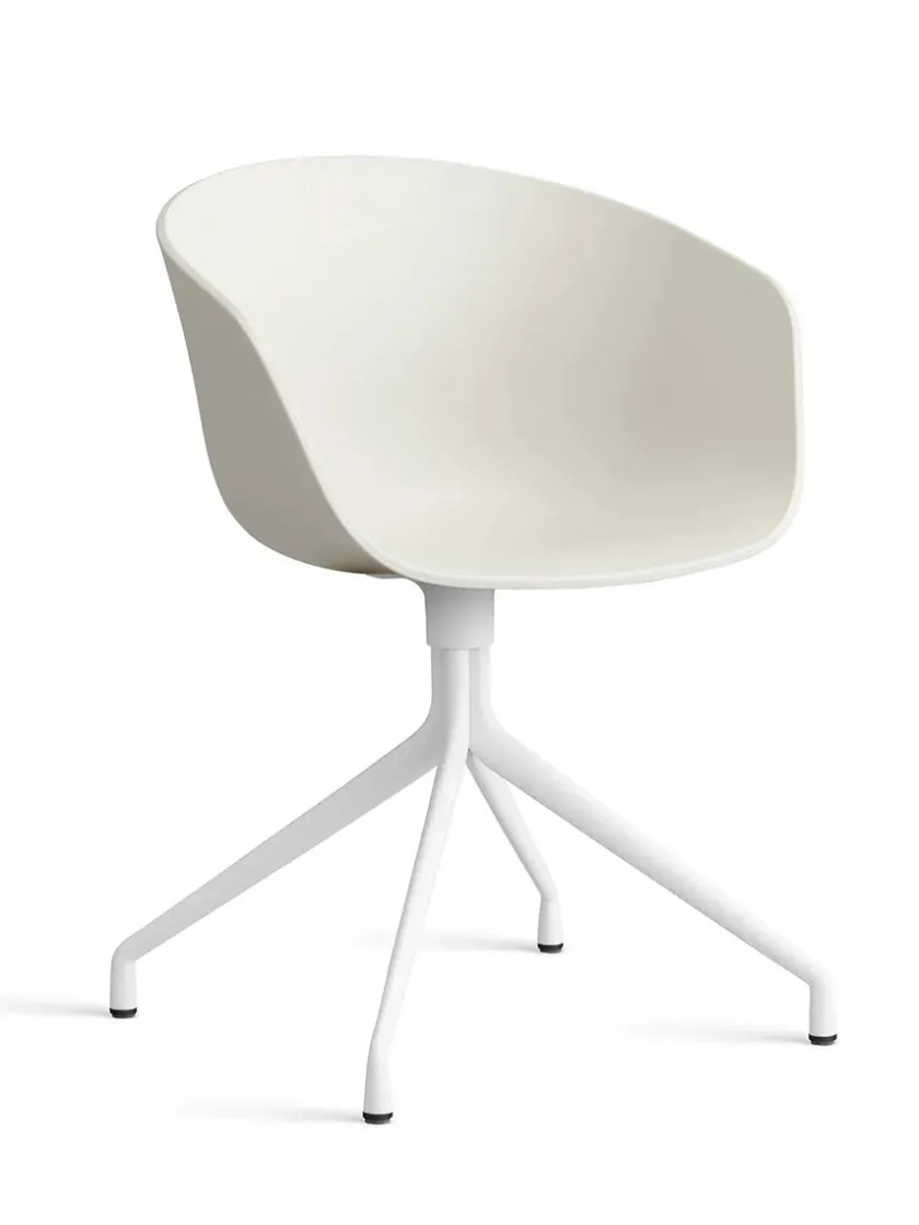 HAY About a Chair AAC52 Forsidepolstret, hvid skal fra> Kontorstole