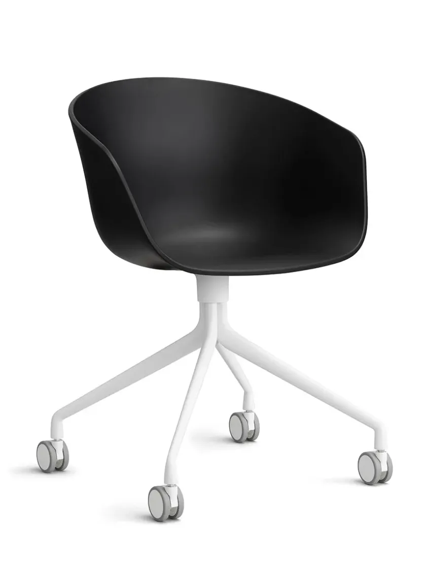 HAY About a Chair AAC52 Forsidepolstret, hvid skal fra> Kontorstole