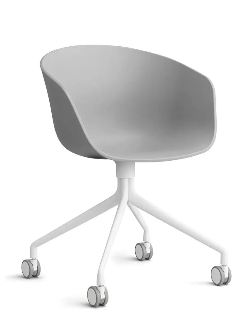 HAY About a Chair AAC52 Forsidepolstret, hvid skal fra> Kontorstole