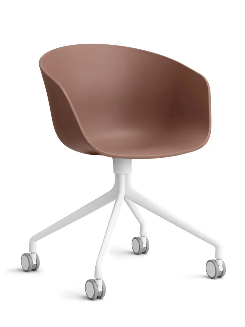 HAY About a Chair AAC52 Forsidepolstret, hvid skal fra> Kontorstole