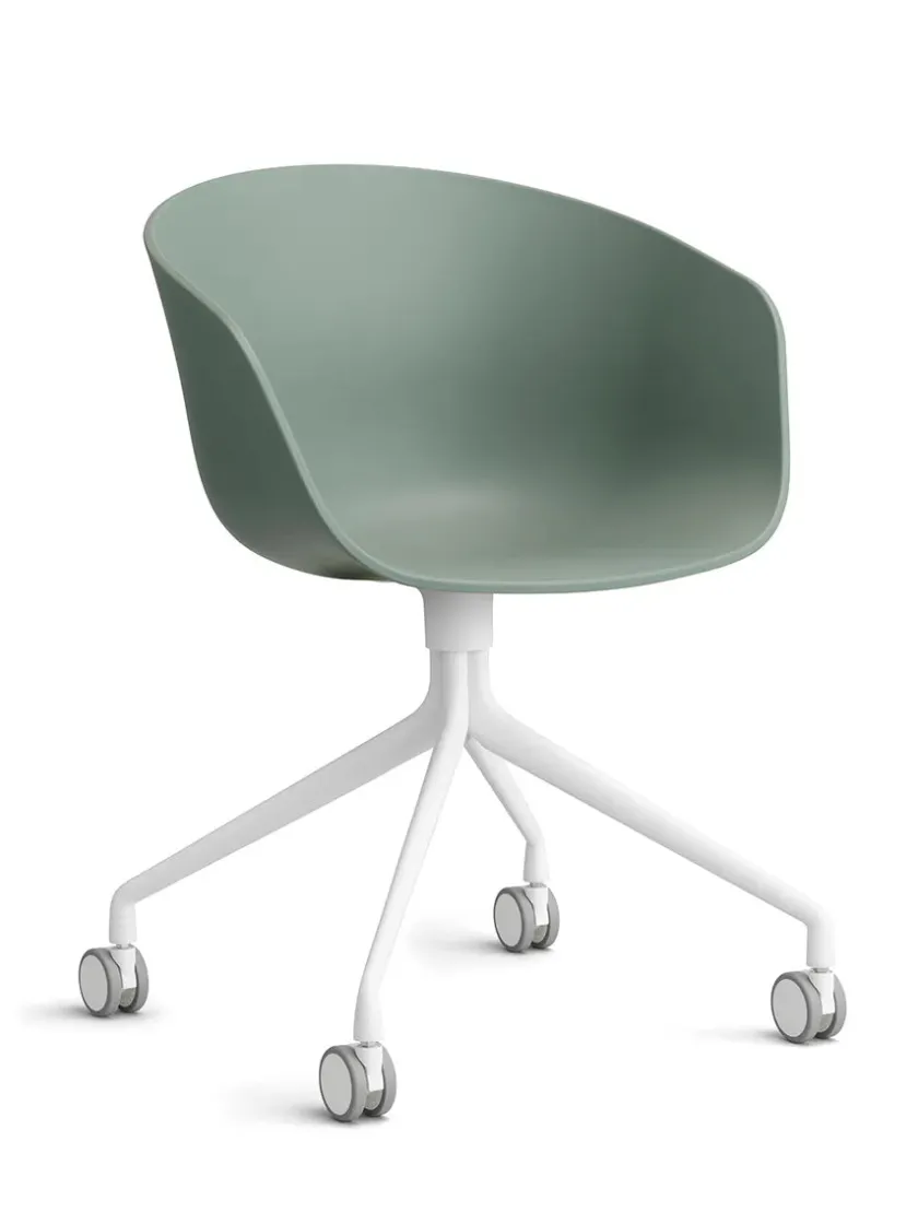 HAY About a Chair AAC52 Forsidepolstret, hvid skal fra> Kontorstole