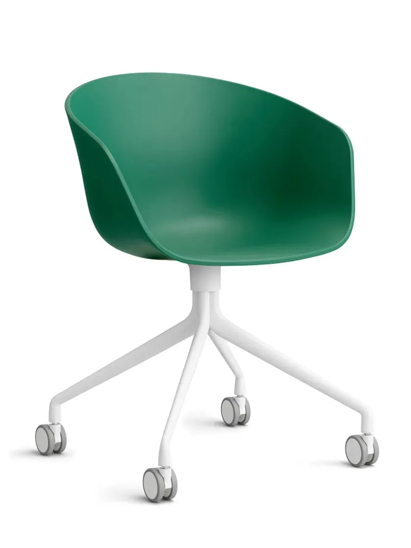 HAY About a Chair AAC52 Forsidepolstret, hvid skal fra> Kontorstole