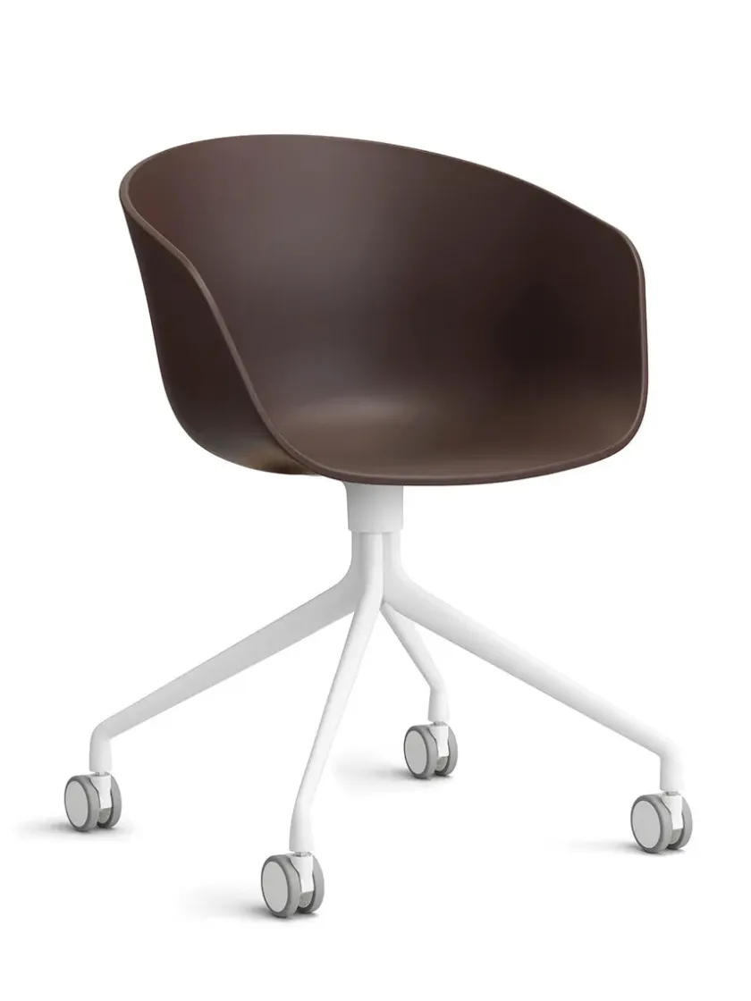 HAY About a Chair AAC52 Forsidepolstret, hvid skal fra> Kontorstole