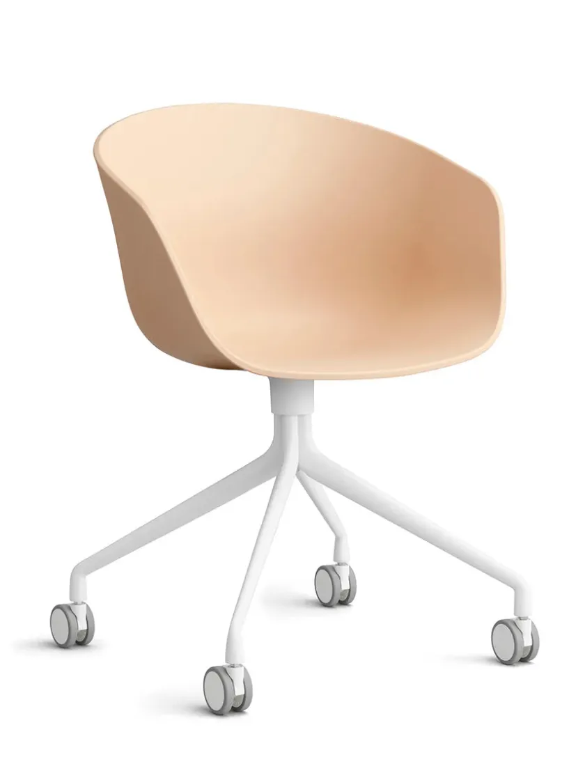 HAY About a Chair AAC52 Forsidepolstret, hvid skal fra> Kontorstole