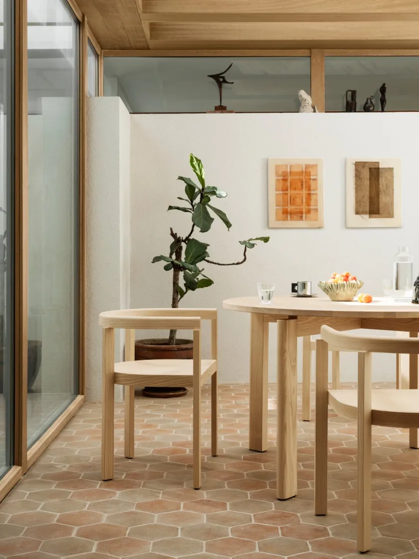 Fritz Hansen After Dining Table Ø120, Marble Burgundy fra> Spiseborde