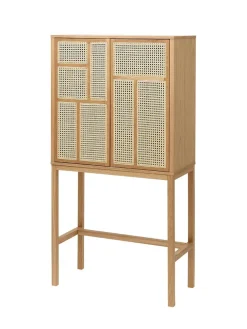 Design House Stockholm Air Cabinet, black/cane fra><noscript><img width=