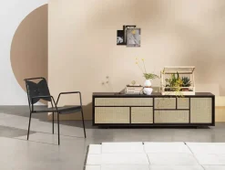 Design House Stockholm Air Sideboard Low, oak/cane fra><noscript><img width=