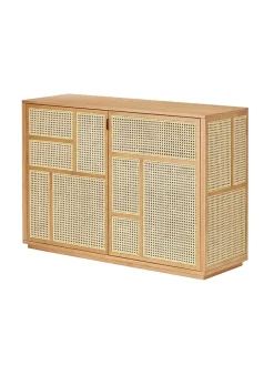 Design House Stockholm Air Sideboard, oak/cane fra> Skænke