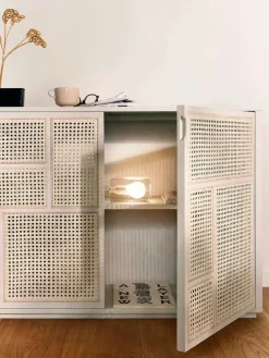 Design House Stockholm Air Sideboard, white/cane fra><noscript><img width=