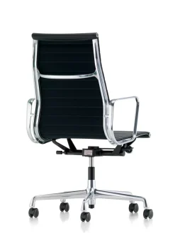 Vitra Aluminium Chair EA 119 kontorstol, sort læder fra><noscript><img width=