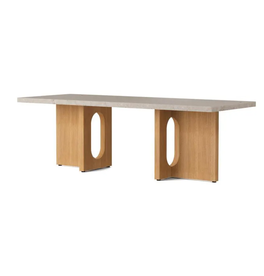 Audo Copenhagen Androgyne Lounge Table, Calacatta Viola / Wood fra> Sofaborde