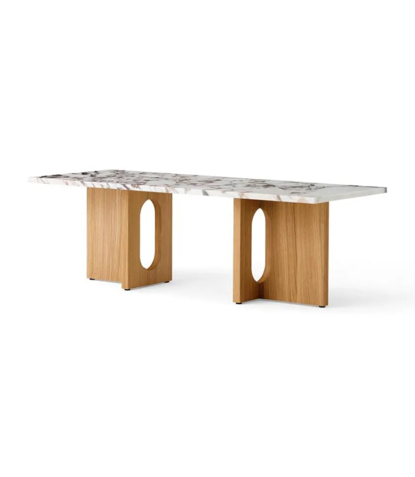 Audo Copenhagen Androgyne Lounge Table, Kunis Breccia / Wood fra> Sofaborde