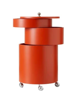 Verpan Barboy Sidebord, orange af Verner Panton> Sideborde Og Små Borde