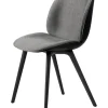 GUBI Beetle Chair, forsidepolstret, sort skal fra> Spisebordsstole
