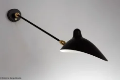 Editions Serge Mouille Big Wall Lamp w/1 Arm, 2 Rotula af Serge Mouille><noscript><img width=