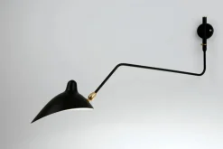 Editions Serge Mouille Big Wall Lamp w/1 Curved Arm af Serge Mouille><noscript><img width=