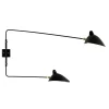 Editions Serge Mouille Big Wall Lamp w/2 Rotating Straight Arms af Serge Mouille> Væglamper|Spots