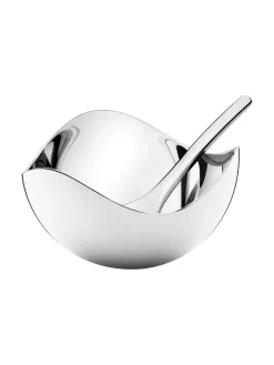 Georg Jensen Bloom saltkar med ske fra> Service
