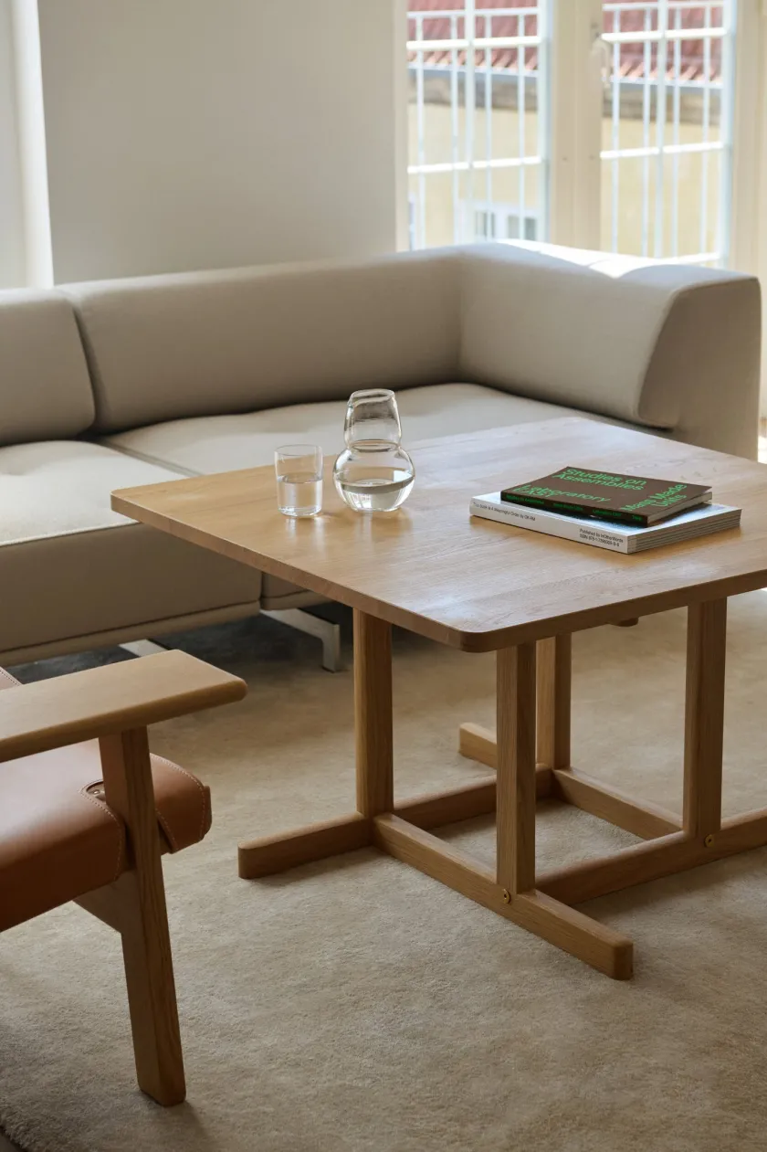 Fredericia Furniture BM80 Shaker sofabord, rundt af Børge Mogensen> Sofaborde
