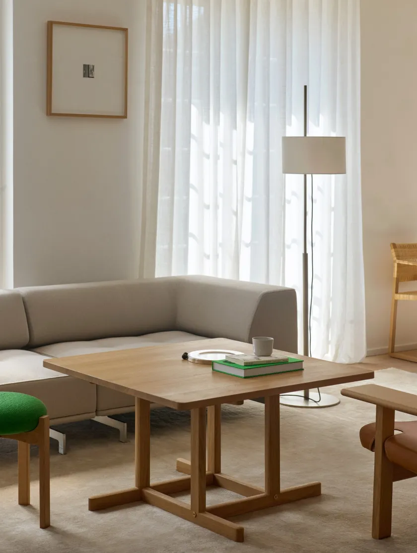 Fredericia Furniture BM80 Shaker sofabord, rundt af Børge Mogensen> Sofaborde