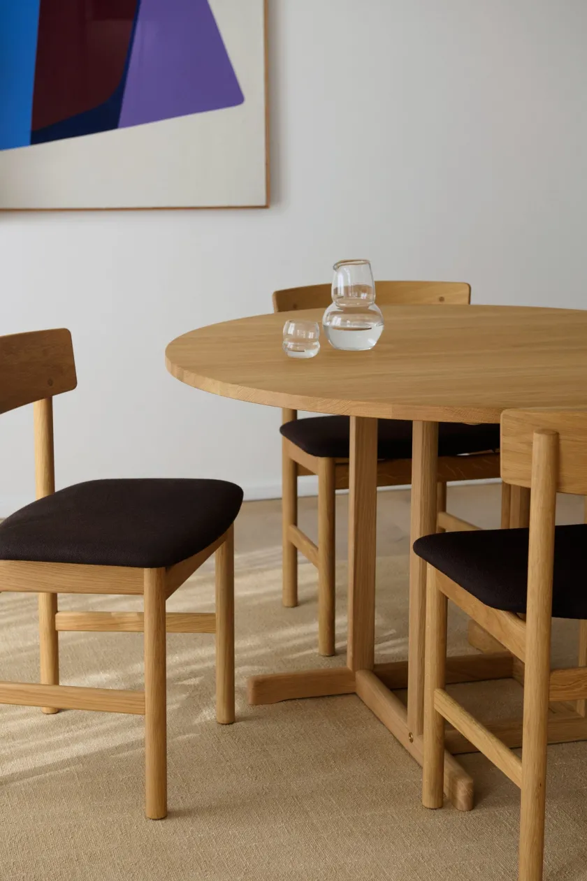 Fredericia Furniture BM80 Shaker spisebord, rundt af Børge Mogensen> Spiseborde