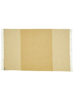 Silkeborg Uldspinderi Bogø Plaid, sunflower yellow fra> Puder Og Plaider