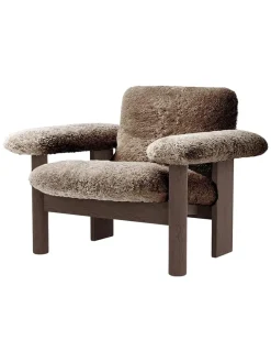 Audo Copenhagen Brasilia Lounge Chair, low back, sheepskin fra><noscript><img width=