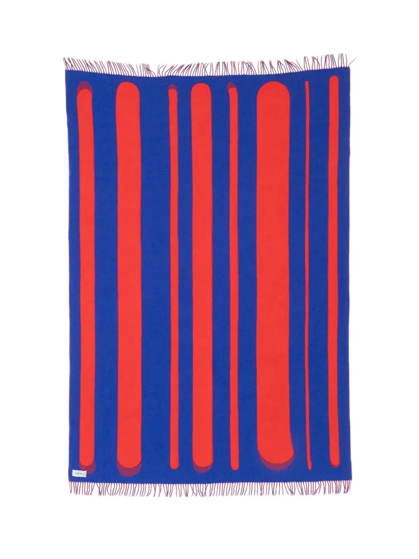 raawii Brush Plaid, blue/red fra> Puder Og Plaider