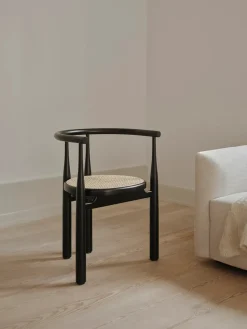 New Works Bukowski Chair m. Fransk Flet, sort fra> Spisebordsstole
