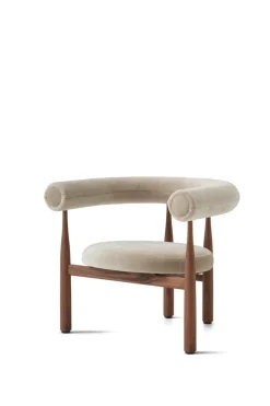 New Works Bukowski Loungestol, valnød fra> Loungestole|Lænestole