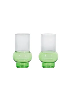 Tom Dixon Bump Tall Glasses Green fra> Service