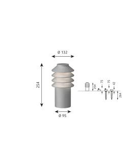 Louis Poulsen Bysted Garden Aluminium, Lav fra> Udendørslamper|Spots