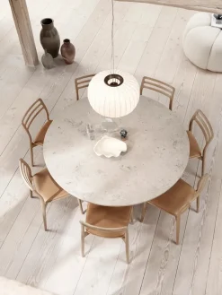 Vipp Cabin bord Ø150, beige marmor fra> Spiseborde