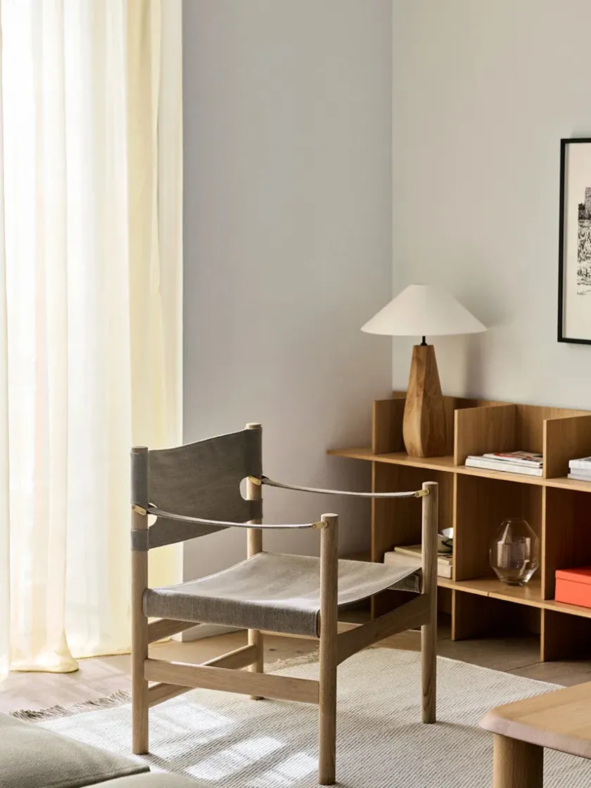 Fredericia Furniture Canvas 21 stol, lys olieret eg af Børge Mogensen> Lænestole