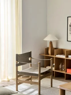 Fredericia Furniture Canvas 21 stol, sortlakeret eg af Børge Mogensen><noscript><img width=