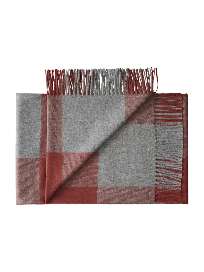 Silkeborg Uldspinderi Caracas Plaid, marina fra> Puder Og Plaider