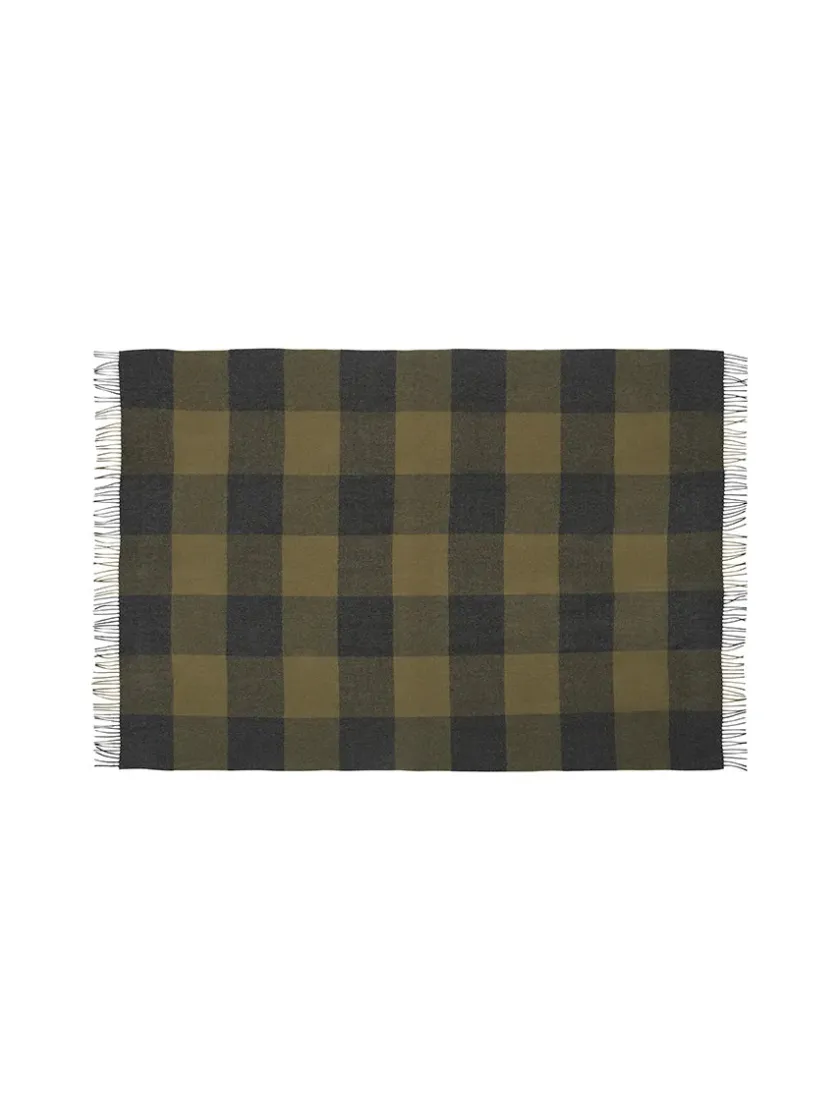 Silkeborg Uldspinderi Caracas Plaid, marina fra> Puder Og Plaider