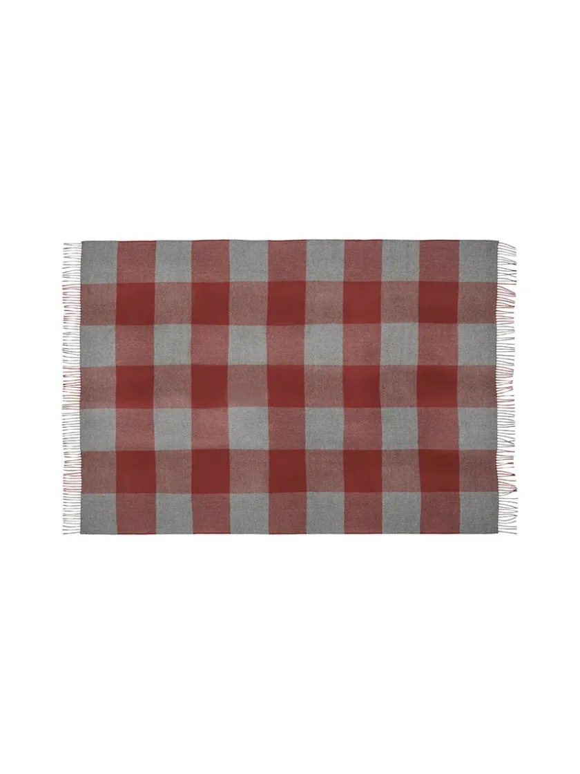 Silkeborg Uldspinderi Caracas Plaid, rosewood fra> Puder Og Plaider