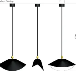 Editions Serge Mouille Ceiling Lamp Bookshelves af Serge Mouille><noscript><img width=