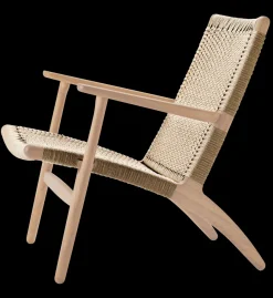 Carl Hansen & Søn CH25 Loungestol, eg hvidolie af Hans J. Wegner> Loungestole|Lænestole