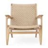 Carl Hansen & Søn CH25 Loungestol, eg olie af Hans J. Wegner> Loungestole|Lænestole